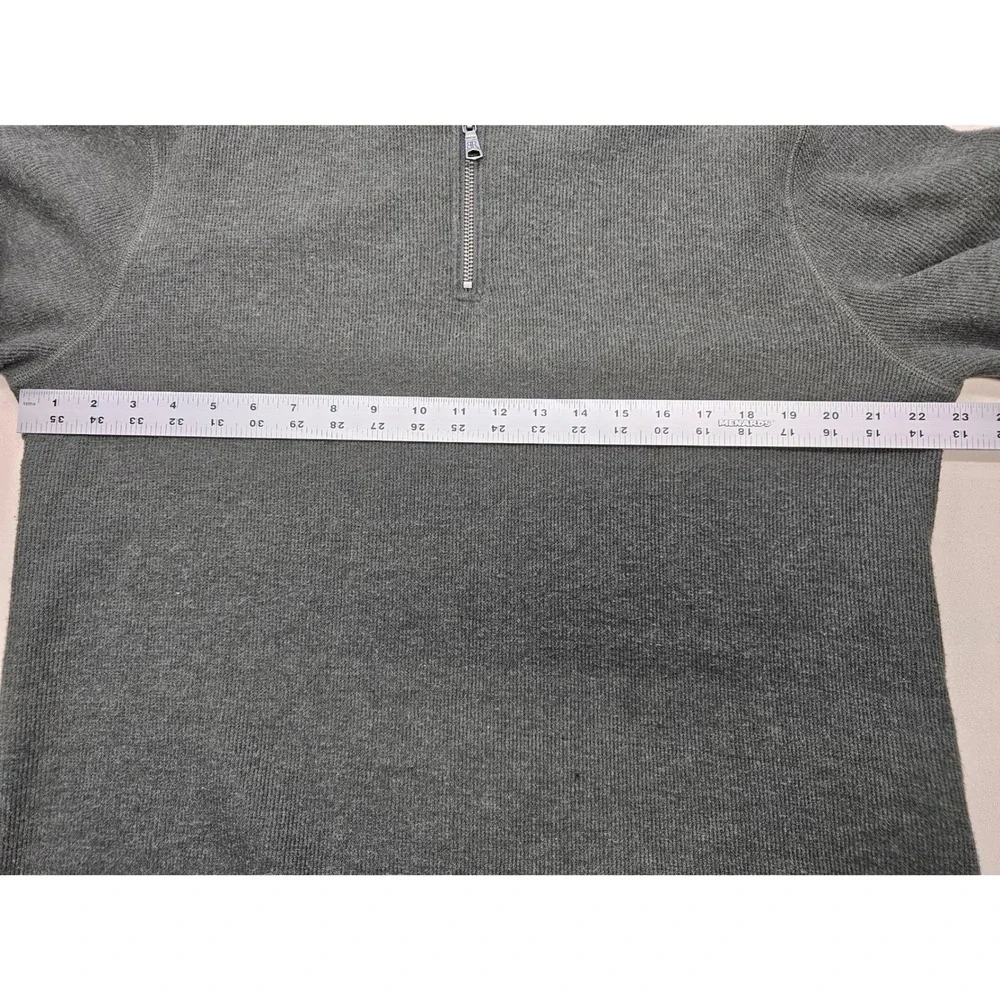 Banana Republic Mens Large Gray Blue Quarter‎ Zip Pullover Sweater 179912